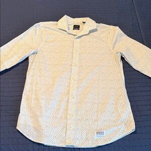 Armani Exchange Men's Patterned White Shirt